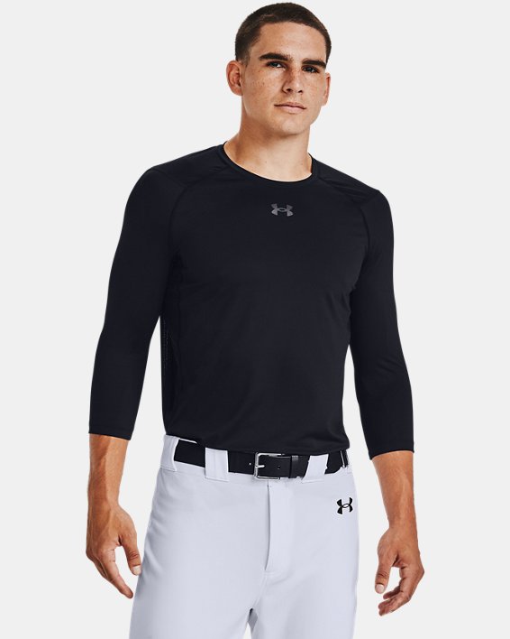 Men's UA Iso-Chill ¾ Sleeve Shirt, Black, pdpMainDesktop image number 0